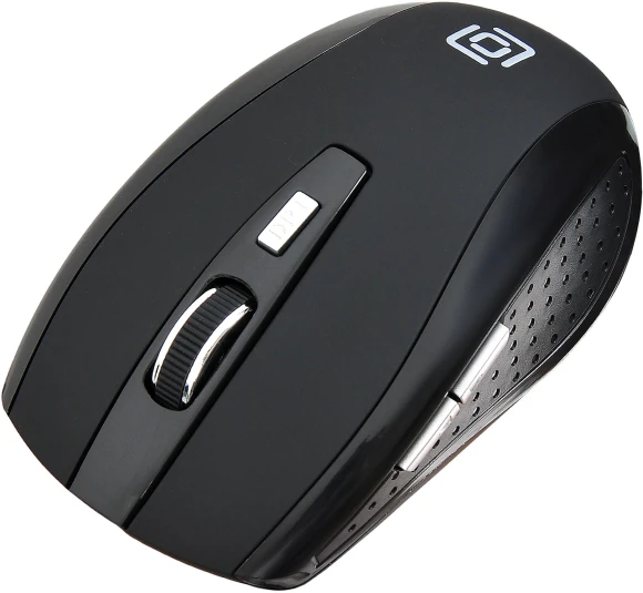 Мышь Оклик 455MW черный оптическая 1600dpi беспров. USB для ноутбука 6but (945818)