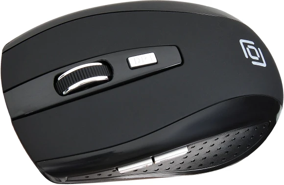 Мышь Оклик 455MW черный оптическая 1600dpi беспров. USB для ноутбука 6but (945818)