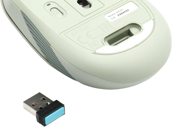 Мышь A4Tech Fstyler FB10C зеленый оптическая 2000dpi беспров. BT/Radio USB 4but (FB10C MATCHA GREEN)
