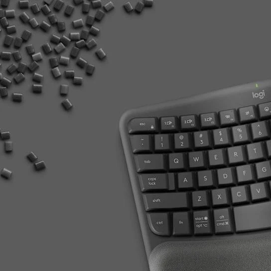 Клавиатура Logitech Wave Keys графитовый USB беспроводная BT/Radio slim Ergo LED (подставка для запястий) (920-012319)