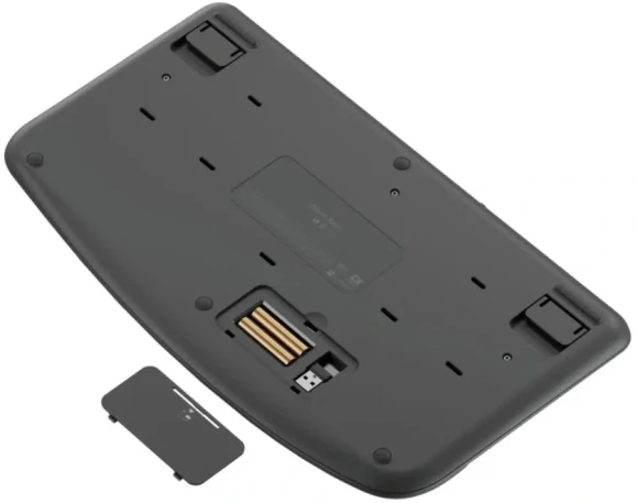 Клавиатура Logitech Wave Keys графитовый USB беспроводная BT/Radio slim Ergo LED (подставка для запястий) (920-012319)
