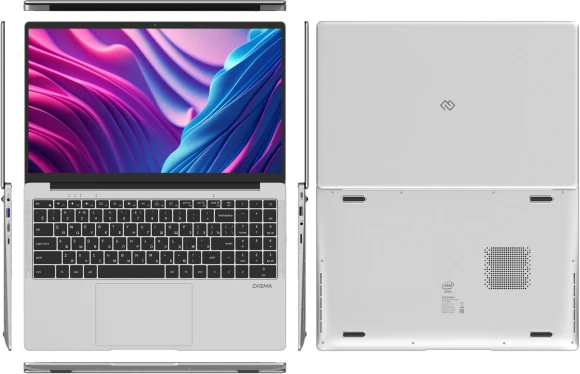 Ноутбук Digma EVE P5851 Pentium Silver N5030 8Gb SSD256Gb Intel UHD Graphics 605 15.6" IPS FHD (1920x1080) Windows 11 Pro silver WiFi BT Cam 5000mAh (DN15N5-8CXW05) Ноутбук Digma EVE P5851 Pentium Silver N5030 8Gb SSD256Gb Intel UHD Graphics 605 15.6" IPS FHD (1920x1080) Windows 11 Pro silver WiFi BT Cam 5000mAh (DN15N5-8CXW05)