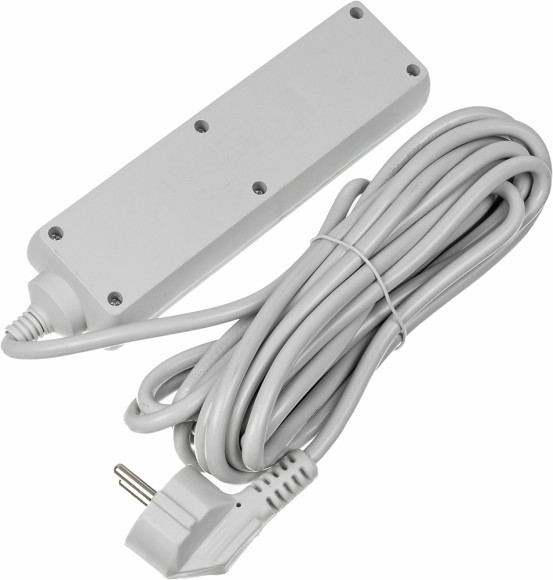 Сетевой фильтр Buro 300SL-5-G 5м (3 розетки) серый (пакет ПЭ)