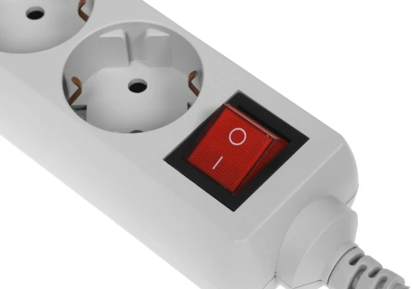 Сетевой фильтр Buro 300SL-5-G 5м (3 розетки) серый (пакет ПЭ)