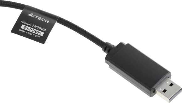 Наушники с микрофоном A4Tech Fstyler FH300U черный 2м мониторные USB оголовье (FH300U BLACK)
