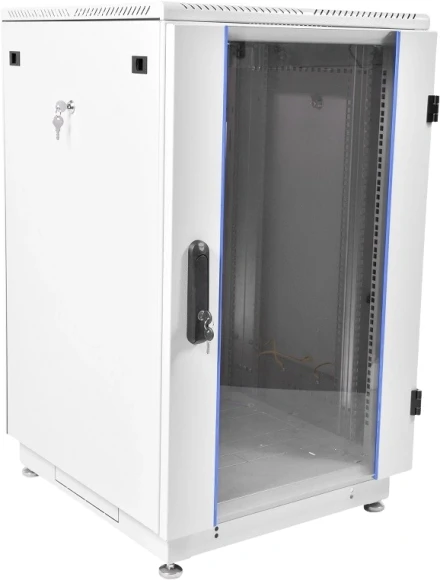 Шкаф коммутационный ЦМО (ШТК-М-30.6.8-1ААА) напольный 30U 600x800мм пер.дв.стекл 2 бок.пан. задн.дв.стал.лист направл.под закл.гайки 400кг серый 655мм 84.8кг 180град. 1515мм IP20 металл