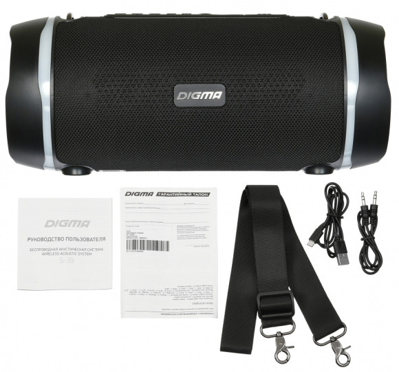 Колонка порт. Digma S-39 черный 25W 1.0 BT/USB 3000mAh (SP3925B) Колонка порт. Digma S-39 черный 25W 1.0 BT/USB 3000mAh (SP3925B)