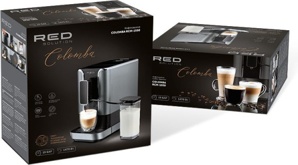 Кофемашина Red Solution Colomba RCM-1550 1470Вт серый/черный Кофемашина Red Solution Colomba RCM-1550 1470Вт серый/черный