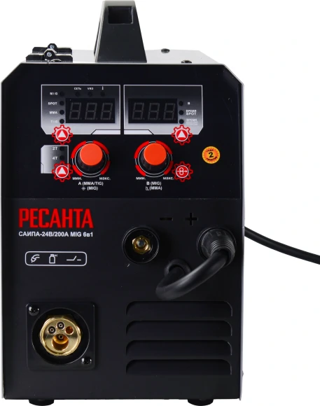 Сварочный полуавтомат Ресанта САИПА-24В/200А инвертор MIG-MAG 6.9кВт