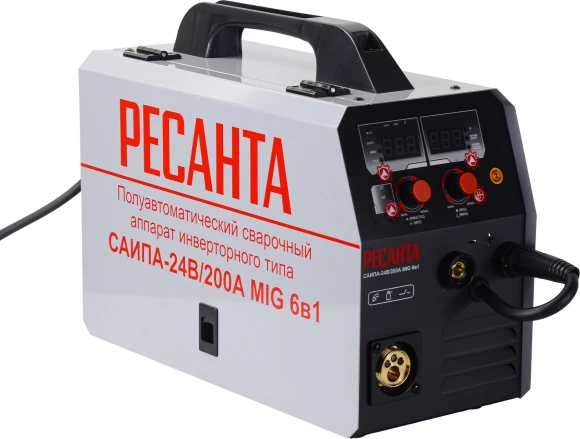 Сварочный полуавтомат Ресанта САИПА-24В/200А инвертор MIG-MAG 6.9кВт
