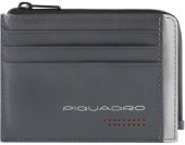 Чехол для кредитных карт Piquadro Urban PP4822UB00R/GRN серый/черный натур.кожа