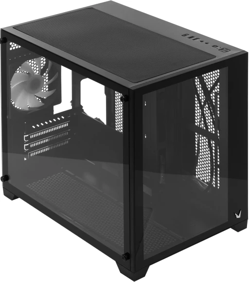 Корпус Formula Crystal Z5 TG черный без БП mATX 6x120mm 1xUSB2.0 1xUSB3.0 audio bott PSU