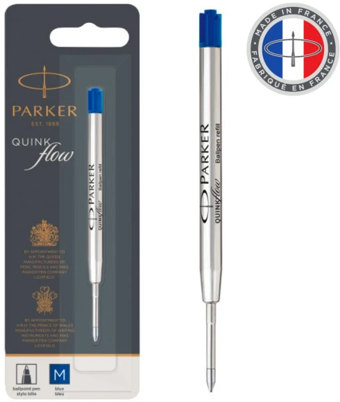 Стержень шариковый Parker QuinkFlow Z08 (1950371) M 1мм синие чернила блистер