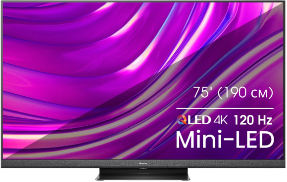 Телевизор QLED Hisense 75" 75U8HQ черный 4K Ultra HD 120Hz DVB-T DVB-T2 DVB-C DVB-S DVB-S2 USB WiFi Smart TV Телевизор QLED Hisense 75" 75U8HQ черный 4K Ultra HD 120Hz DVB-T DVB-T2 DVB-C DVB-S DVB-S2 USB WiFi Smart TV