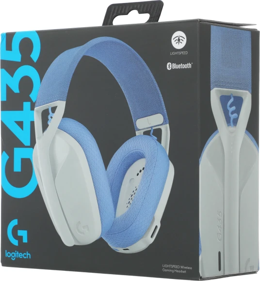 Наушники с микрофоном Logitech G435 белый/синий накладные BT/Radio оголовье (981-001075)