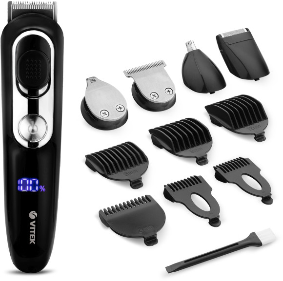 Триммер Vitek VT-2549 черный (насадок в компл:5шт)