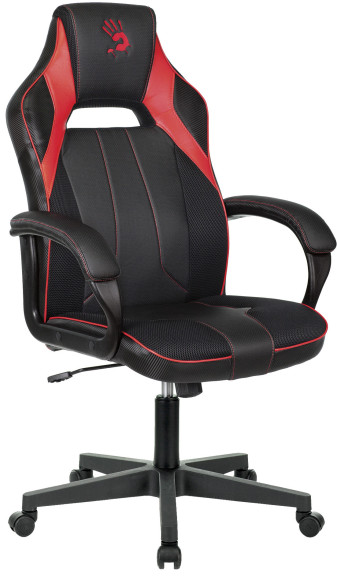 Кресло игровое A4Tech Bloody GC-300 черный/красный ткань/эко.кожа крестов.