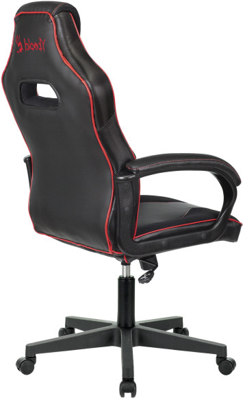 Кресло игровое A4Tech Bloody GC-300 черный/красный ткань/эко.кожа крестов.