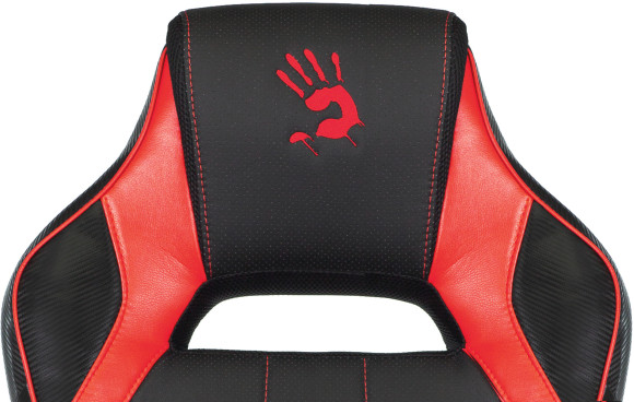 Кресло игровое A4Tech Bloody GC-300 черный/красный ткань/эко.кожа крестов.