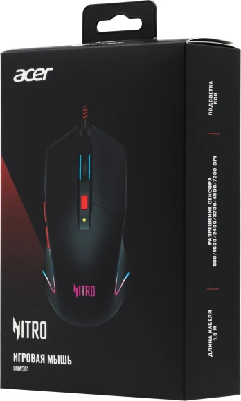 Мышь Acer Nitro OMW301 черный оптическая 7200dpi USB 6but (ZL.MCECC.024) Мышь Acer Nitro OMW301 черный оптическая 7200dpi USB 6but (ZL.MCECC.024)