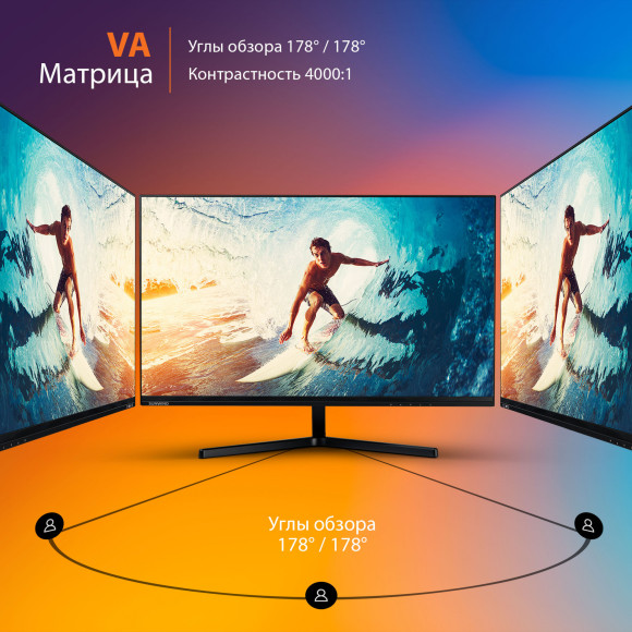 Монитор SunWind 23.8" SUN-M24BG110 черный VA LED 16:9 HDMI матовая 250cd 178гр/178гр 1920x1080 165Hz DP FHD USB 2.6кг Монитор SunWind 23.8" SUN-M24BG110 черный VA LED 16:9 HDMI матовая 250cd 178гр/178гр 1920x1080 165Hz DP FHD USB 2.6кг