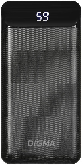 Мобильный аккумулятор Digma DG-20000-PL 20000mAh QC3.0/PD3.0 18W 3A 2xUSB-A/USB-C черный (DG-20000-PL-BK)
