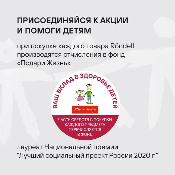 Сковорода Rondell Del mar RDA-1848 круглая 26см покрытие: Xylan Plus ручка съемная (без крышки) синий