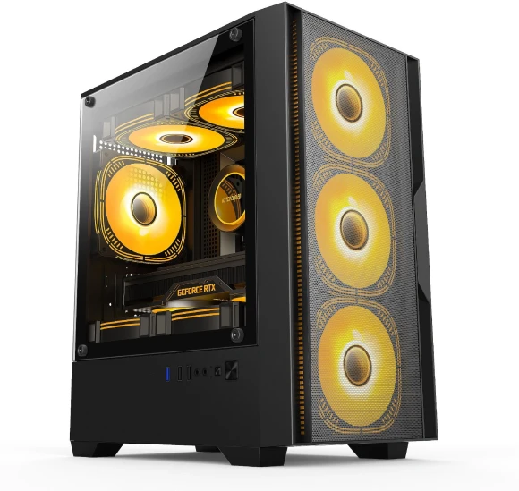 Корпус Accord ACC-ZCU1B черный без БП mATX 5x120mm 2xUSB3.0 1xUSB3.1 audio bott PSU