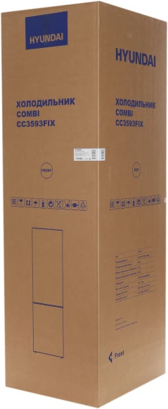 Холодильник Hyundai CC3593FIX 2-хкамерн. нержавеющая сталь