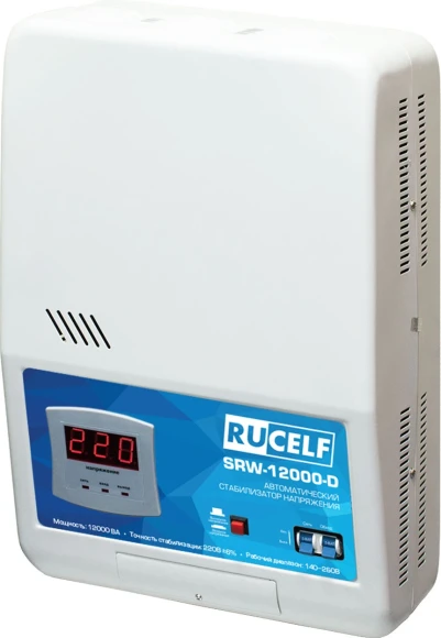Стабилизатор напряжения Rucelf SRW-12000-D 12кВА однофазный белый