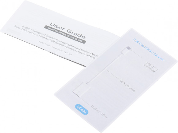 Переходник TP-Link UC400 USB Type-C (m) USB 3.0 A(f) 0.1м белый Переходник TP-Link UC400 USB Type-C (m) USB 3.0 A(f) 0.1м белый