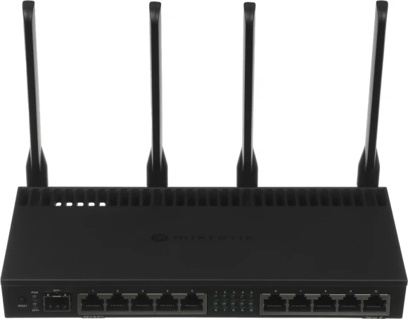 Роутер беспроводной MikroTik RB4011iGS+5HacQ2HnD-IN AC2000 10/100/1000BASE-TX/SFP+ черный