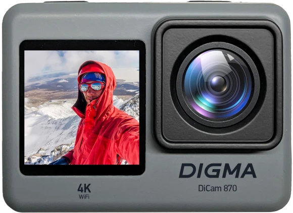 Экшн-камера Digma DiCam 870 серый