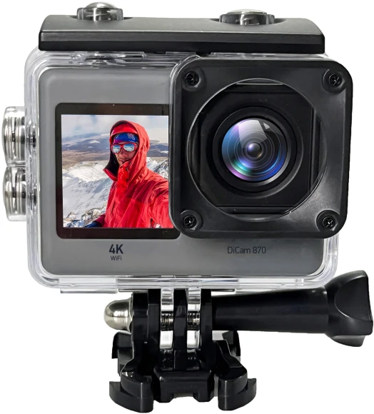 Экшн-камера Digma DiCam 870 серый