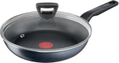 Сковорода Tefal Force 4218922 круглая 22см покрытие: Titanium ручка несъемная (с крышкой) черный (9100048320)