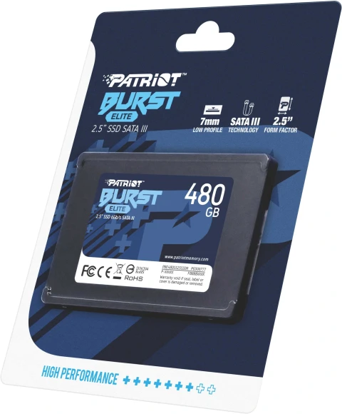 Накопитель SSD Patriot SATA-III 480GB PBE480GS25SSDR Burst Elite 2.5"