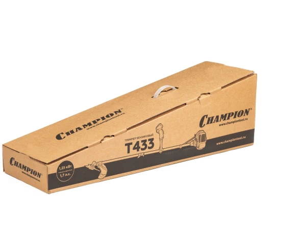 Триммер бензиновый Champion T433 1250Вт 1.7л.с. разбор.штан. реж.эл.:леска/нож
