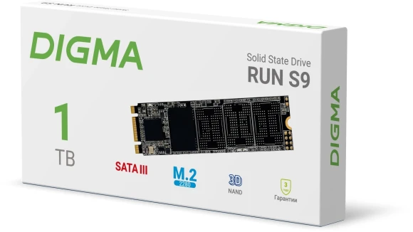 Накопитель SSD Digma SATA-III 1TB DGSR1001TS93T Run S9 M.2 2280