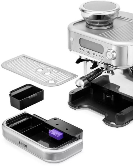 Кофемашина Kitfort КТ-7113 1480Вт нержавеющая сталь Кофемашина Kitfort КТ-7113 1480Вт нержавеющая сталь