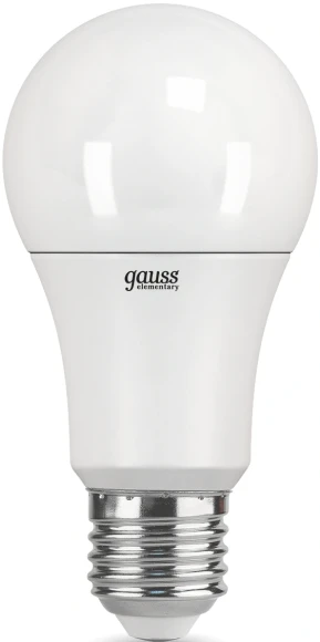 Лампа светодиодная Gauss Elementary A60 10Вт цок.:E27 груша 220B св.свеч.бел.теп. (упак.:1шт) (23210)