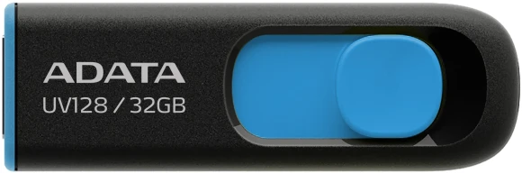 Флеш Диск A-Data 32Gb DashDrive UV128 AUV128-32G-RBE USB3.0 черный/синий Флеш Диск A-Data 32Gb DashDrive UV128 AUV128-32G-RBE USB3.0 черный/синий