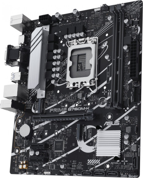 Материнская плата Asus PRIME B760M-K Soc-1700 Intel B760 2xDDR5 mATX AC`97 8ch(7.1) GbLAN RAID+VGA+HDMI Материнская плата Asus PRIME B760M-K Soc-1700 Intel B760 2xDDR5 mATX AC`97 8ch(7.1) GbLAN RAID+VGA+HDMI