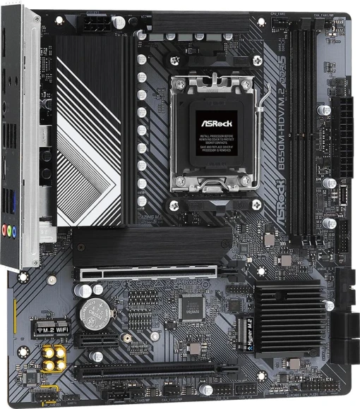 Материнская плата Asrock B650M-HDV/M.2 Socket AM5 AMD B650 2xDDR5 mATX AC`97 8ch(7.1) 2.5Gg RAID+HDMI+DP