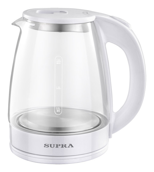 Чайник электрический Supra KES-1891 1.8л. 1500Вт белый корпус: стекло