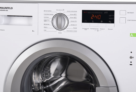 Стиральная машина Maunfeld MBWM148S класс:A+++ загрузка до 8кг отжим:1400об/мин белый инвертер Стиральная машина Maunfeld MBWM148S класс:A+++ загрузка до 8кг отжим:1400об/мин белый инвертер