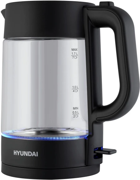 Чайник электрический Hyundai HYK-G7707 1.7л. 2200Вт графит корпус: стекло