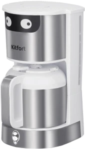 Кофеварка рожковая Kitfort КТ-7467 1100Вт белый/черный Кофеварка рожковая Kitfort КТ-7467 1100Вт белый/черный