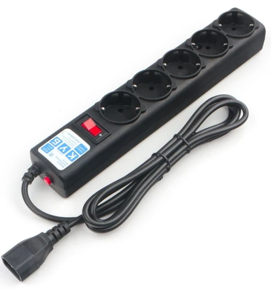 Сетевой фильтр Powercube SPG5-B3 3м (5 розеток) черный (коробка)