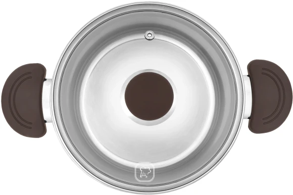 Кастрюля Rondell Coffee Bean RDS-1645 5.7л. d=24см (с крышкой) стальной