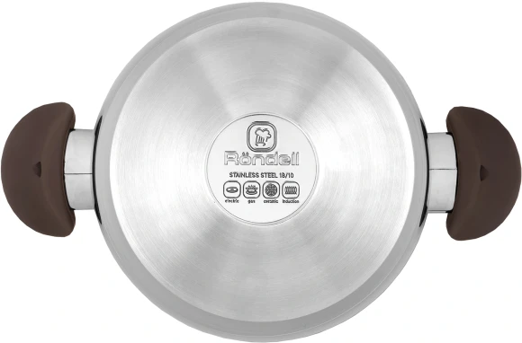 Кастрюля Rondell Coffee Bean RDS-1645 5.7л. d=24см (с крышкой) стальной